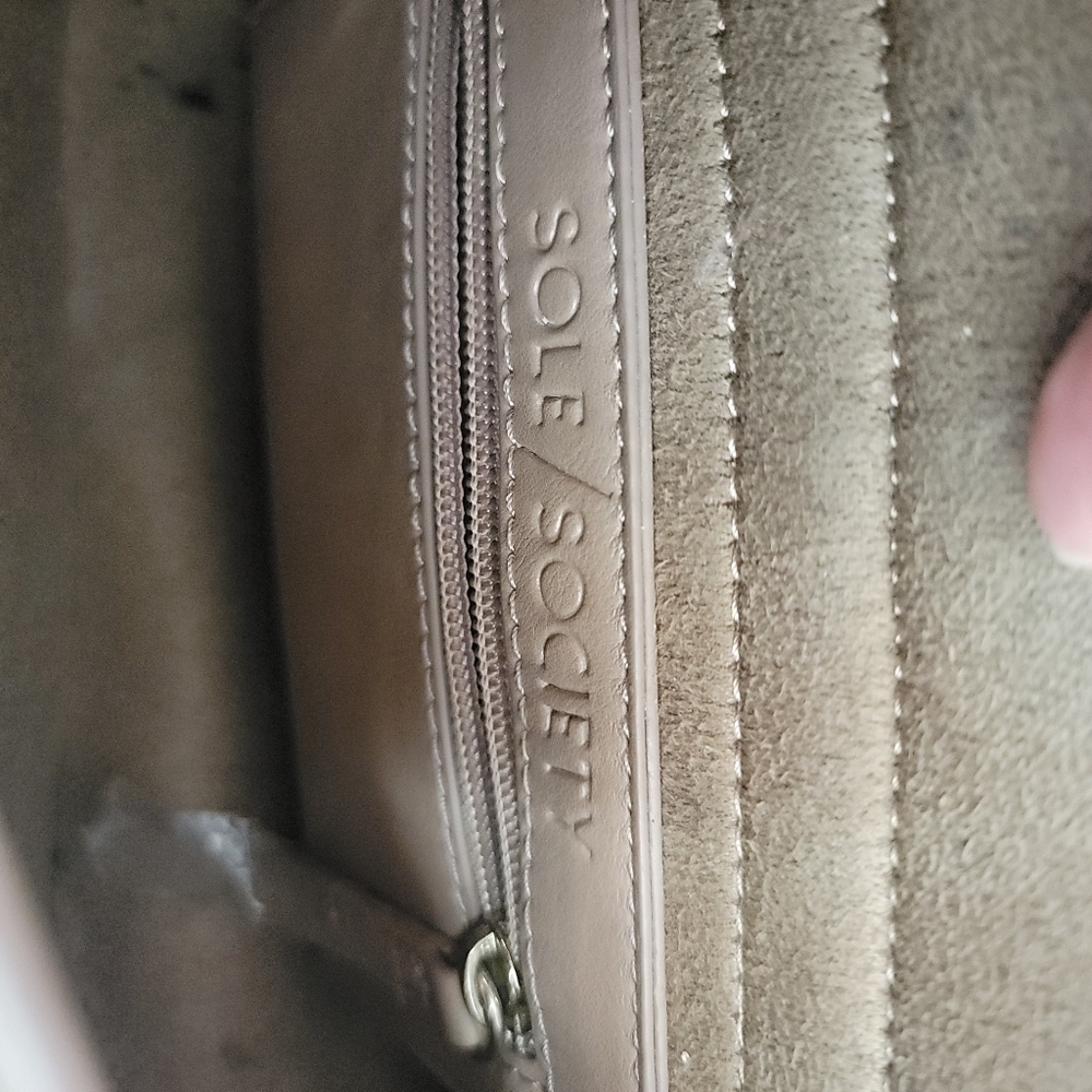 Sole Society Vegan Leather Tan Cross Body - Picture 11 of 13